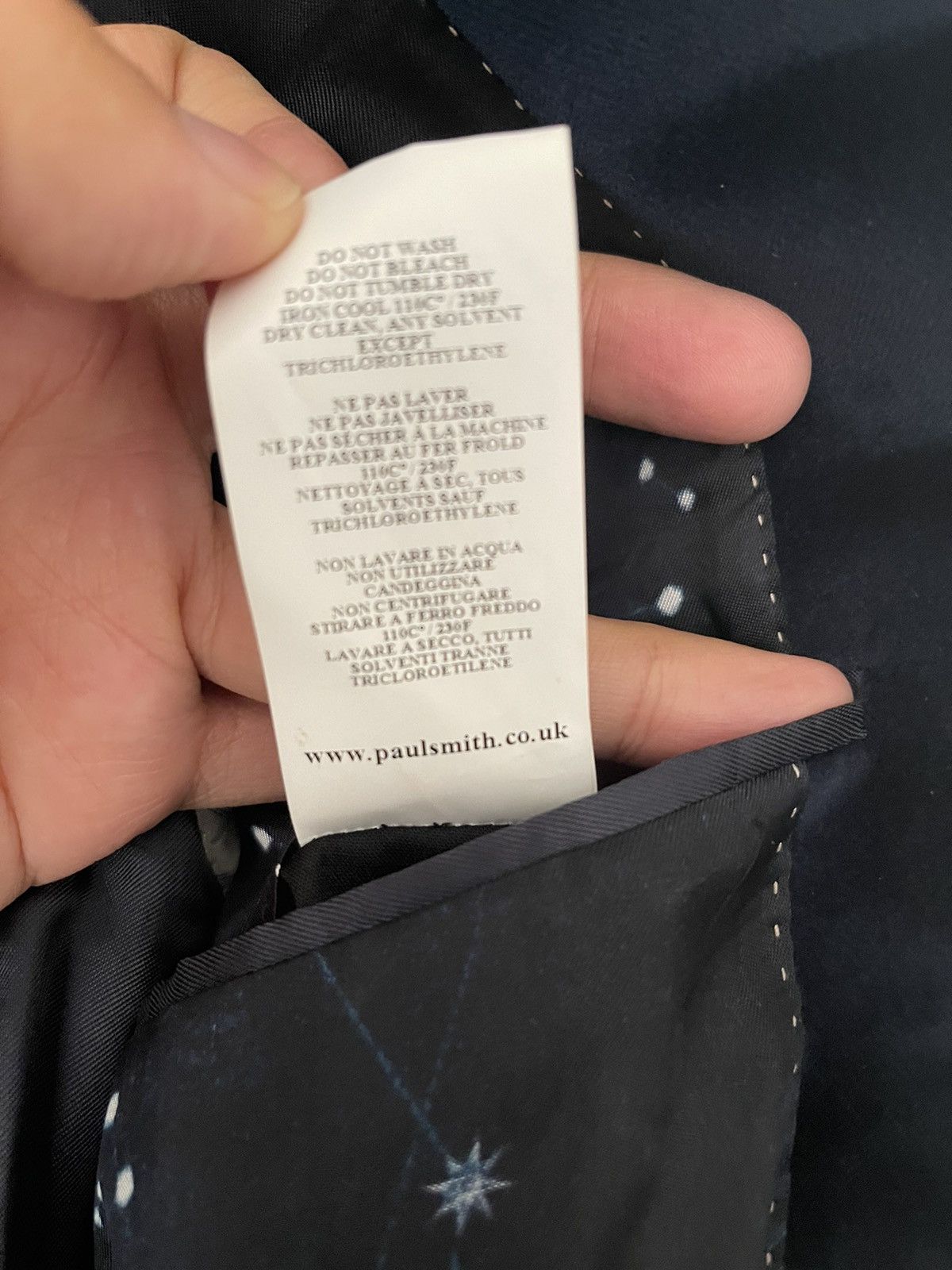 Paul Smith Brand New, Navy Velvet Blazer Size 52R - 6 Thumbnail