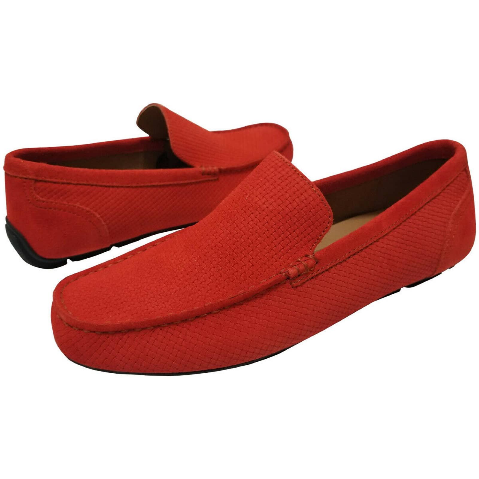 Alfani Alfani Mens Kendric Textured Drivers Suede Loafer Orange Size US 10 / EU 43 - 7 Thumbnail