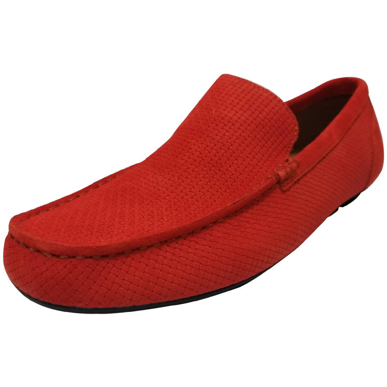 Alfani Alfani Mens Kendric Textured Drivers Suede Loafer Orange Size US 10 / EU 43 - 1 Thumbnail