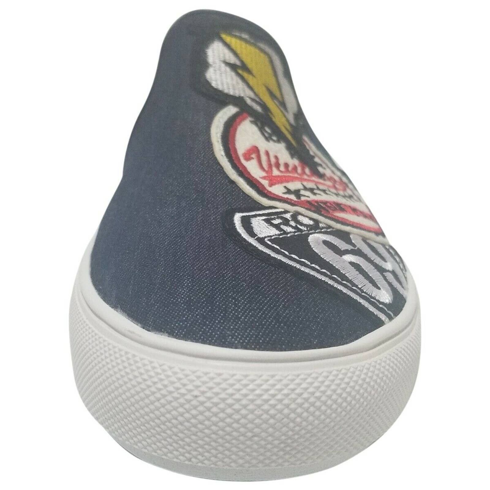 Steve Madden Steve Madden Mens Wasdin Slip-On Sneakers Navy Fabric Size US 11.5 / EU 44-45 - 2 Thumbnail