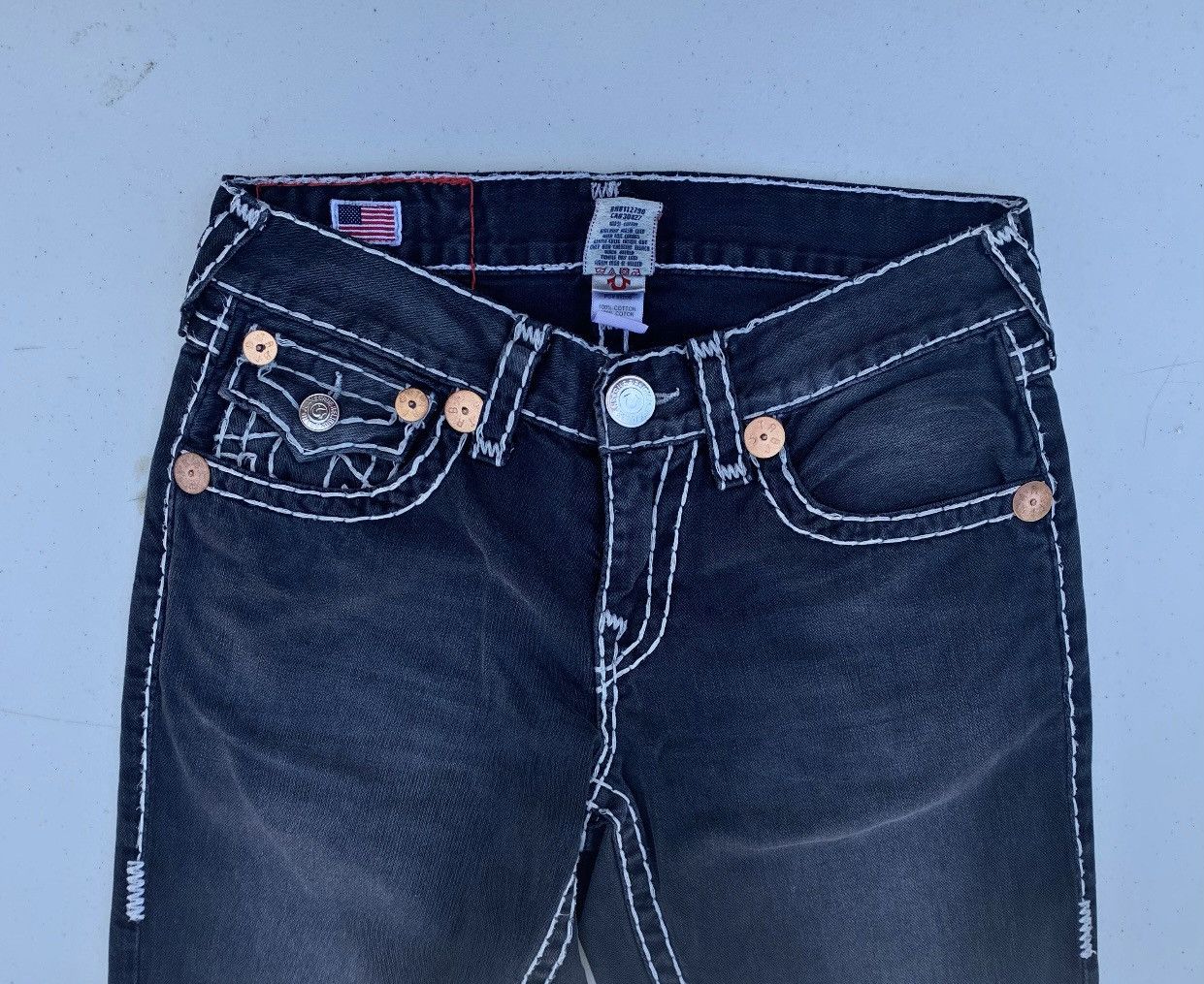 Ariat Jeans Mens 32x38 Blue Demin Work Wear Cotton Blend Low Rise Straight