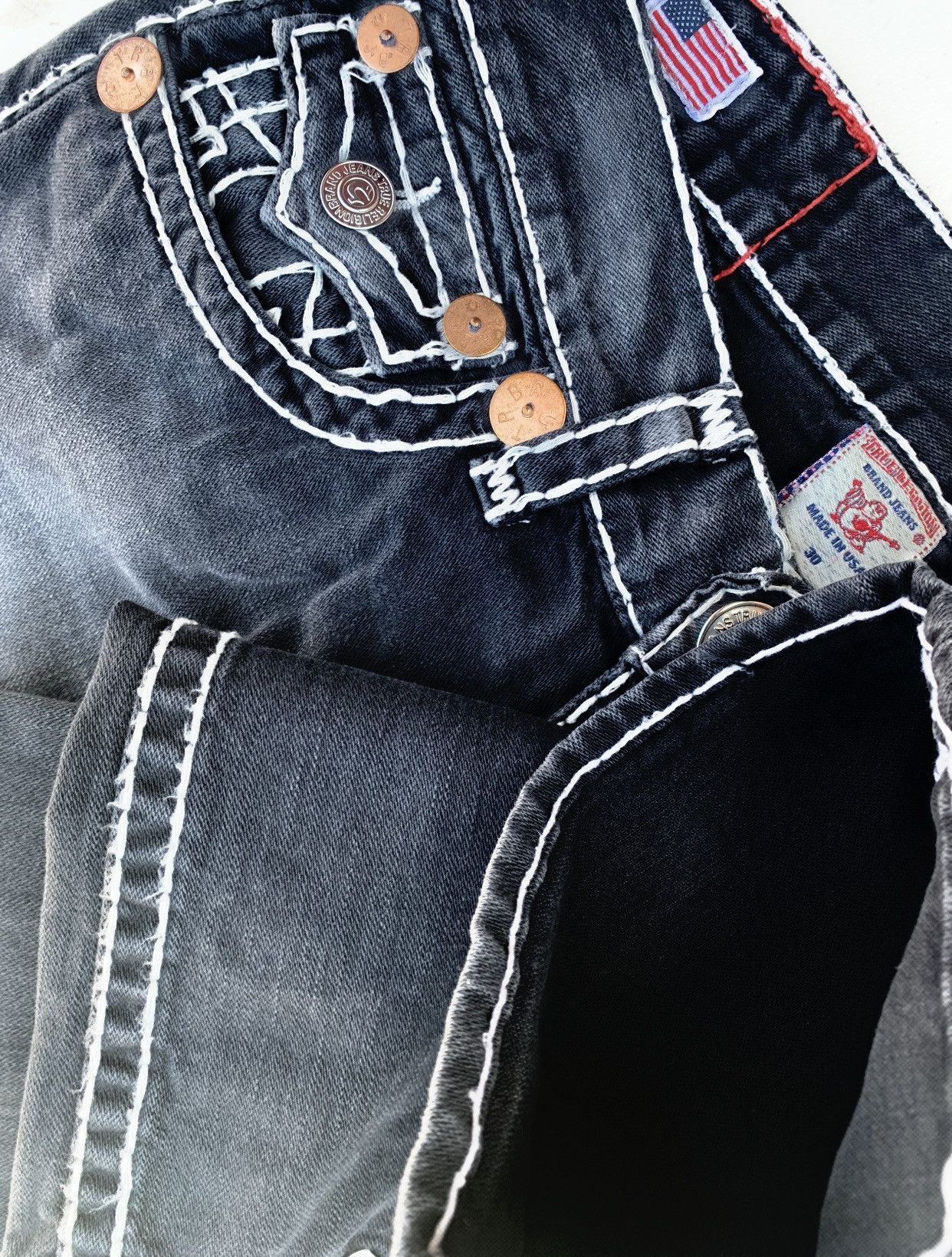 Ariat Jeans Mens 32x38 Blue Demin Work Wear Cotton Blend Low Rise Straight