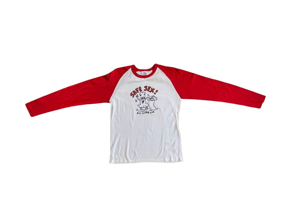 Keith Haring Keith Haring Pop Shop “Safe Sex” long sleeve tee shirt Size US L / EU 52-54 / 3 - 4 Thumbnail