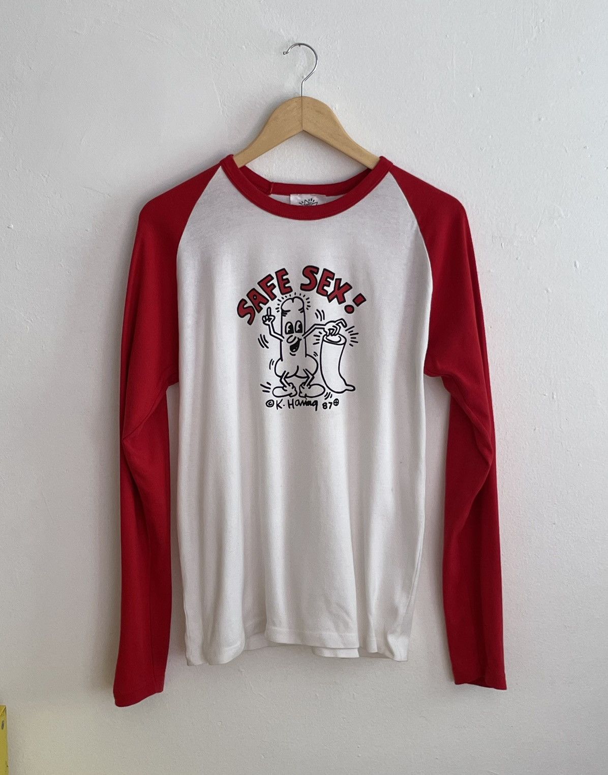 Keith Haring Keith Haring Pop Shop “Safe Sex” long sleeve tee shirt Size US L / EU 52-54 / 3 - 5 Thumbnail