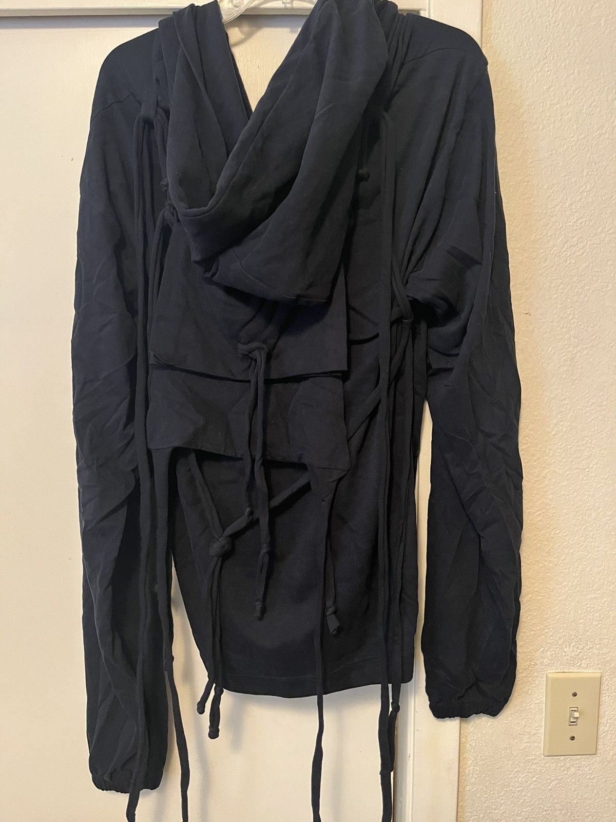Hyein Seo Hyein Seo Black Macrame Hoodie Size US L / EU 52-54 / 3 - 3 Thumbnail