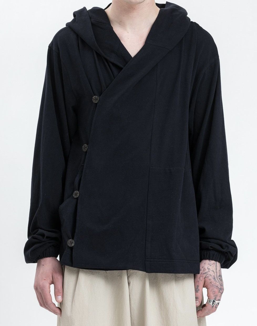 Hyein Seo Hyein Seo Black Macrame Hoodie Size US L / EU 52-54 / 3 - 1 Thumbnail
