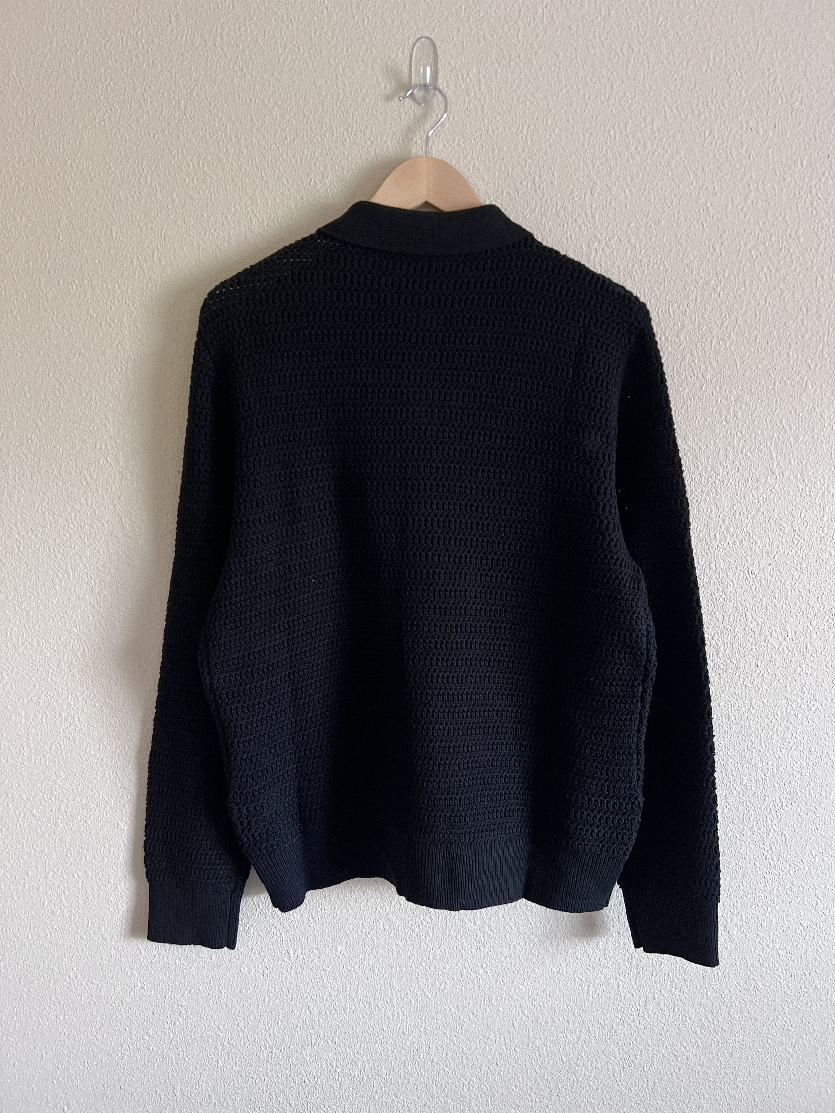Aime Leon Dore Aime Leon Dore Pinstripe Polo Cardigan Black Size US S / EU 44-46 / 1 - 5 Thumbnail