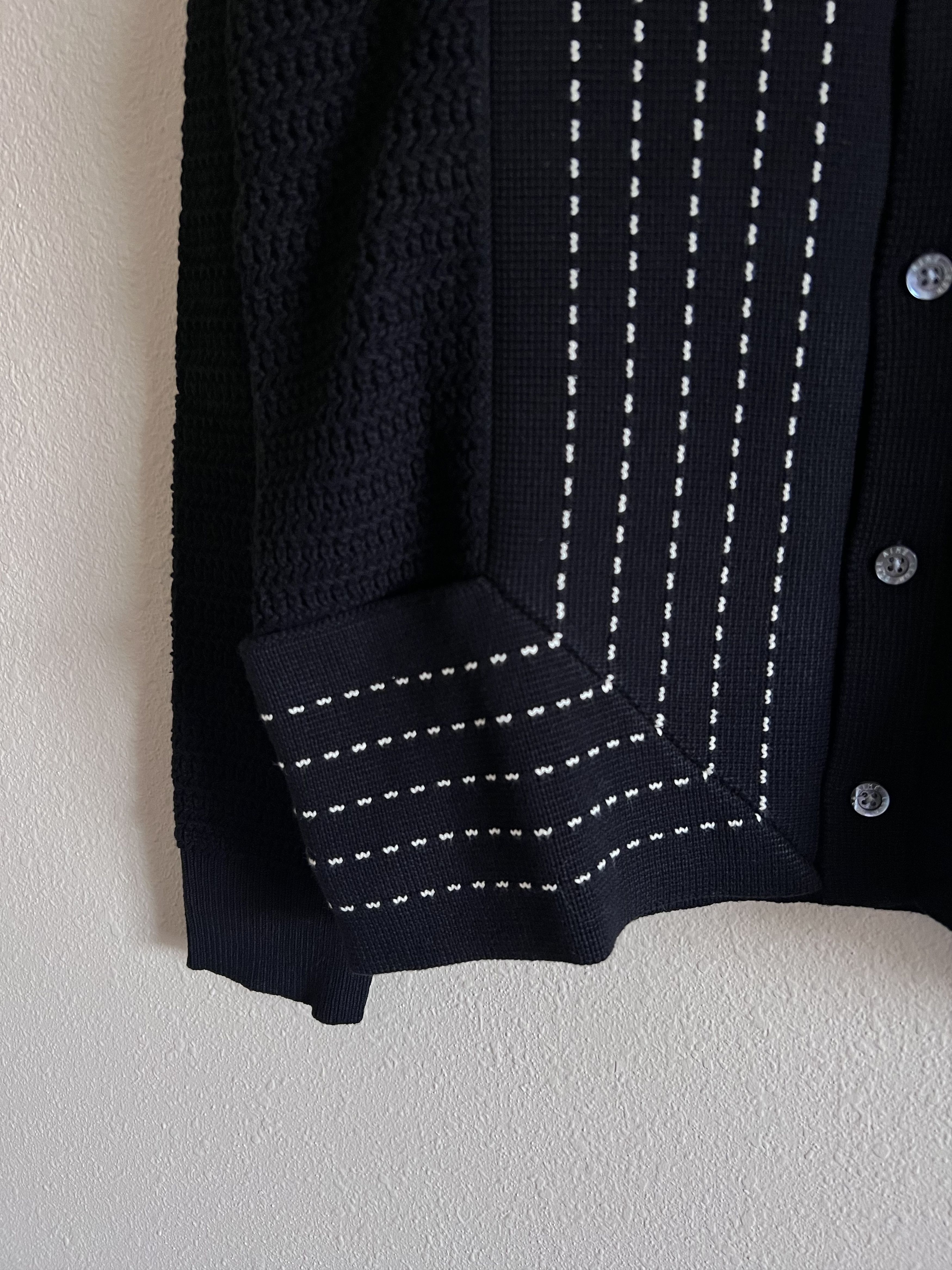 Aime Leon Dore Aime Leon Dore Pinstripe Polo Cardigan Black Size US S / EU 44-46 / 1 - 3 Thumbnail