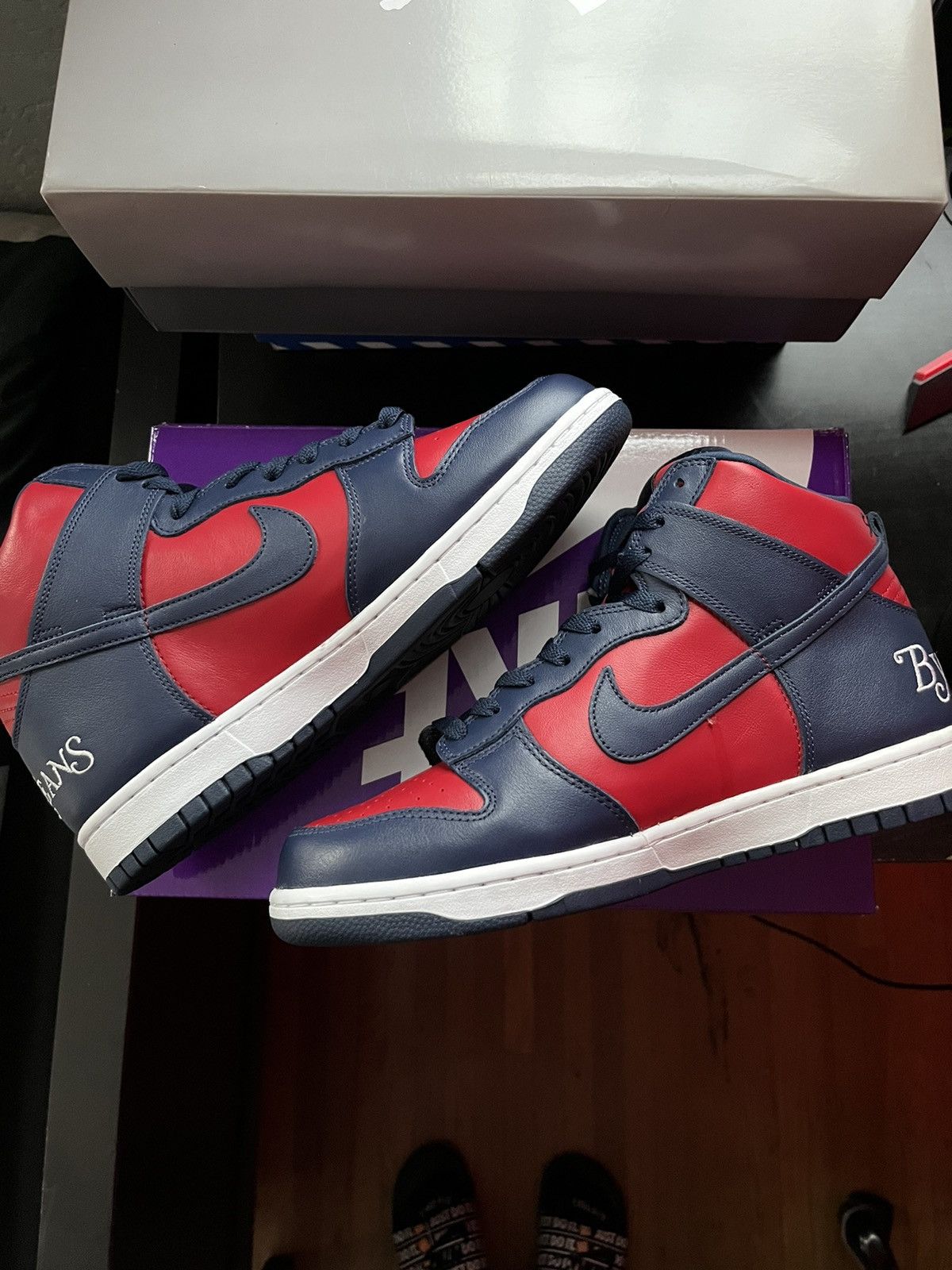 Nike × Supreme Supreme Dunk High Navy/Blue Size US 10 / EU 43 - 3 Thumbnail