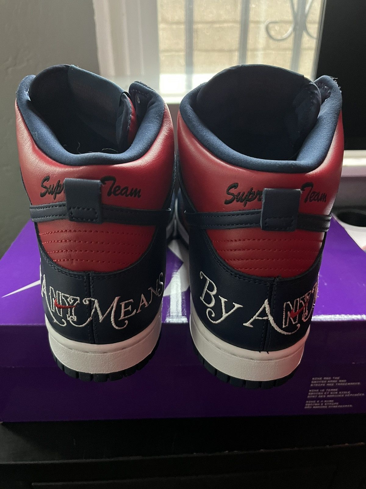 Nike × Supreme Supreme Dunk High Navy/Blue Size US 10 / EU 43 - 4 Thumbnail