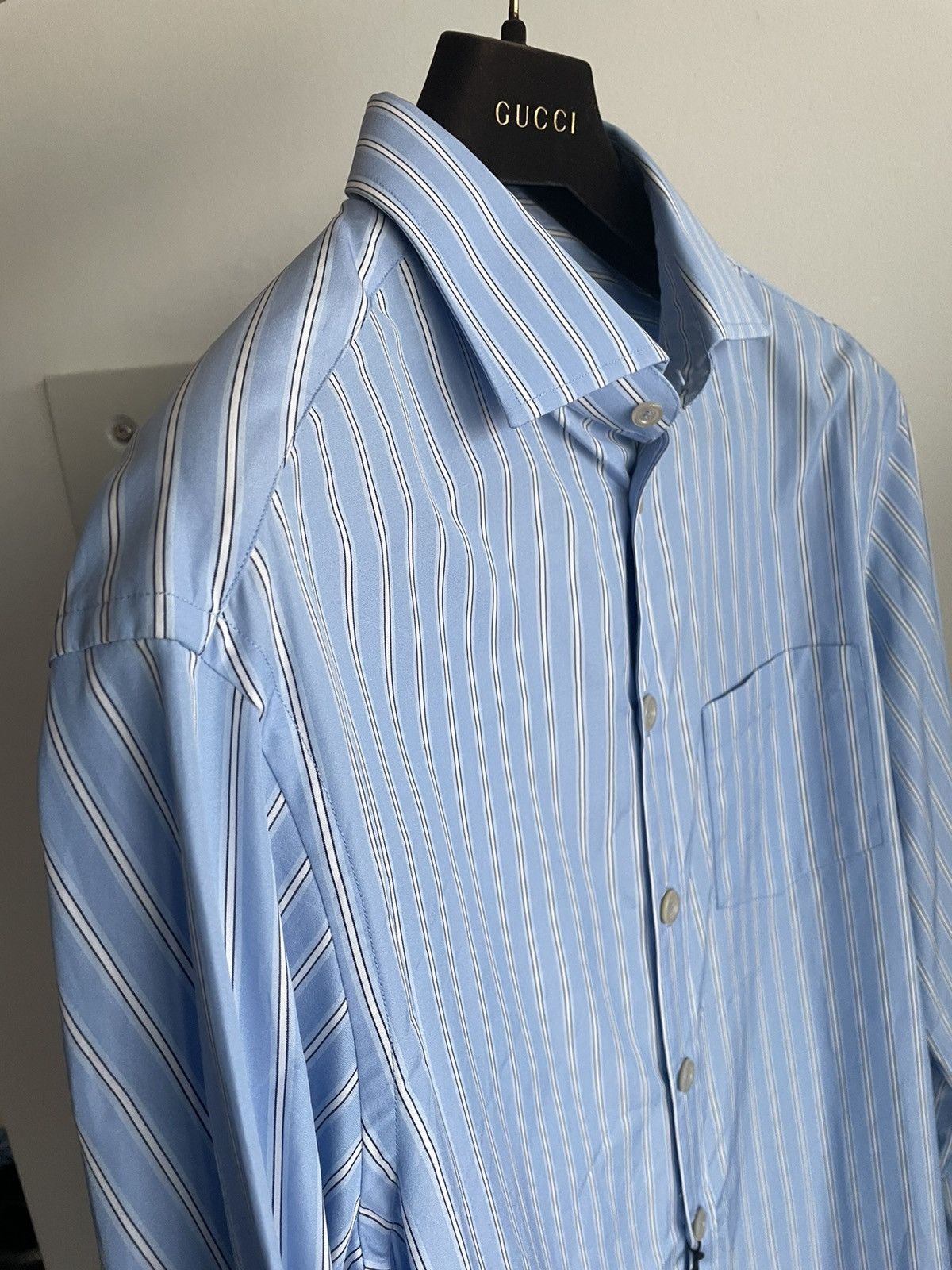 Gucci Gucc Super Runway Logo Striped Shirt LImited Edition w Tags Size US L / EU 52-54 / 3 - 19 Thumbnail
