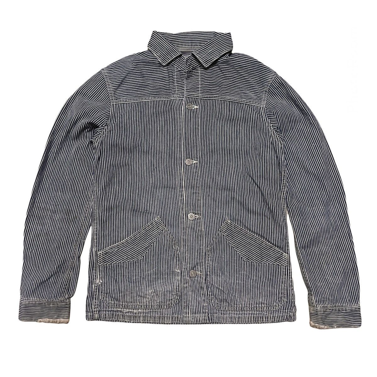 Journal Standard Journal Standard Workwear Hickory Denim Jacket Distressed Size US M / EU 48-50 / 2 - 1 Thumbnail