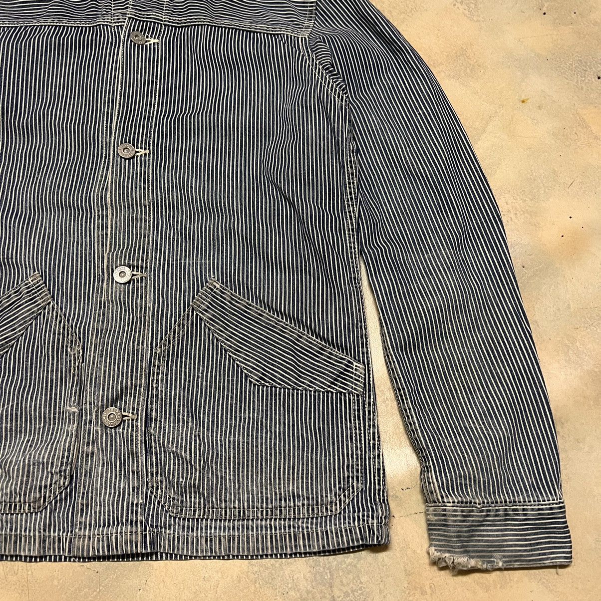 Journal Standard Journal Standard Workwear Hickory Denim Jacket Distressed Size US M / EU 48-50 / 2 - 4 Thumbnail