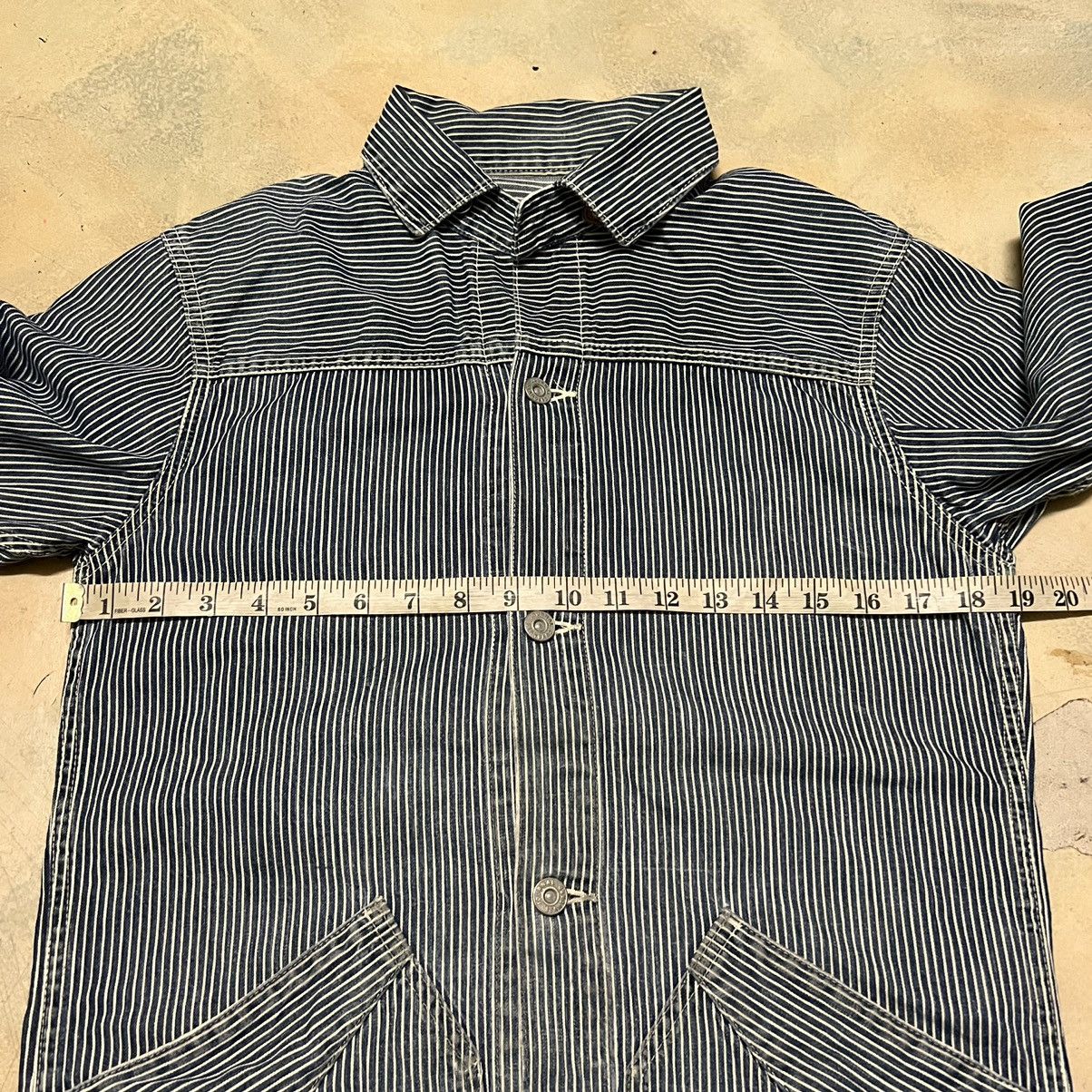 Journal Standard Journal Standard Workwear Hickory Denim Jacket Distressed Size US M / EU 48-50 / 2 - 12 Thumbnail