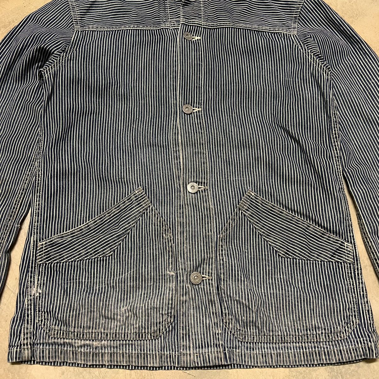 Journal Standard Journal Standard Workwear Hickory Denim Jacket Distressed Size US M / EU 48-50 / 2 - 3 Thumbnail