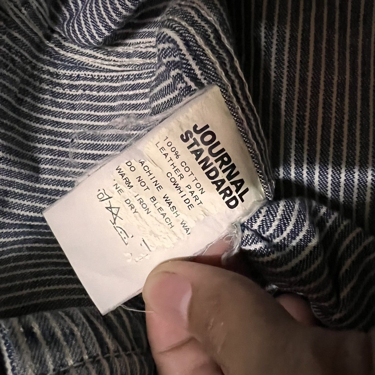 Journal Standard Journal Standard Workwear Hickory Denim Jacket Distressed Size US M / EU 48-50 / 2 - 9 Thumbnail