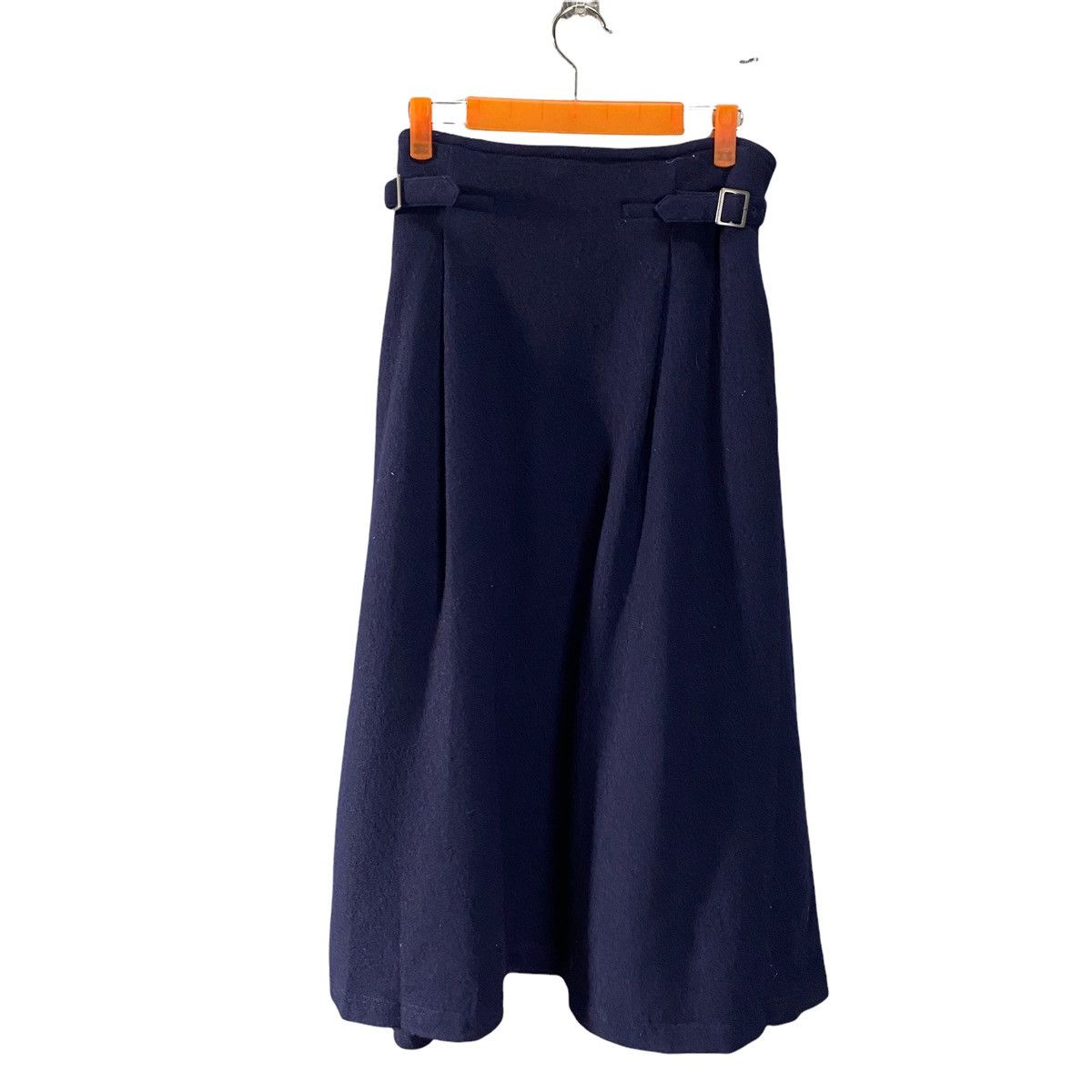 Japanese Brand Y's yohji yamamoto wool long skirt double side buckle Size 30" / US 8 / IT 44 - 2 Thumbnail