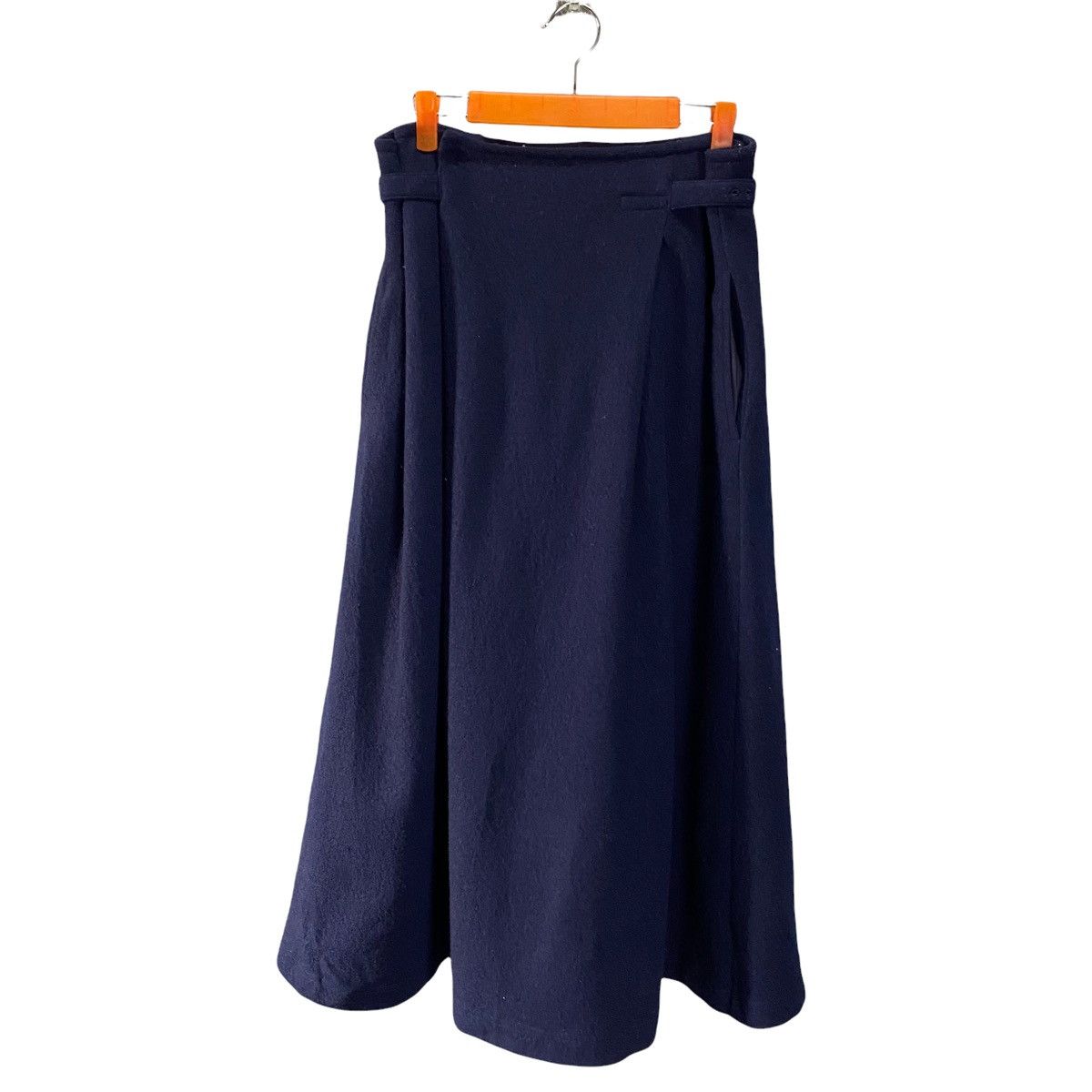 Japanese Brand Y's yohji yamamoto wool long skirt double side buckle Size 30" / US 8 / IT 44 - 1 Thumbnail