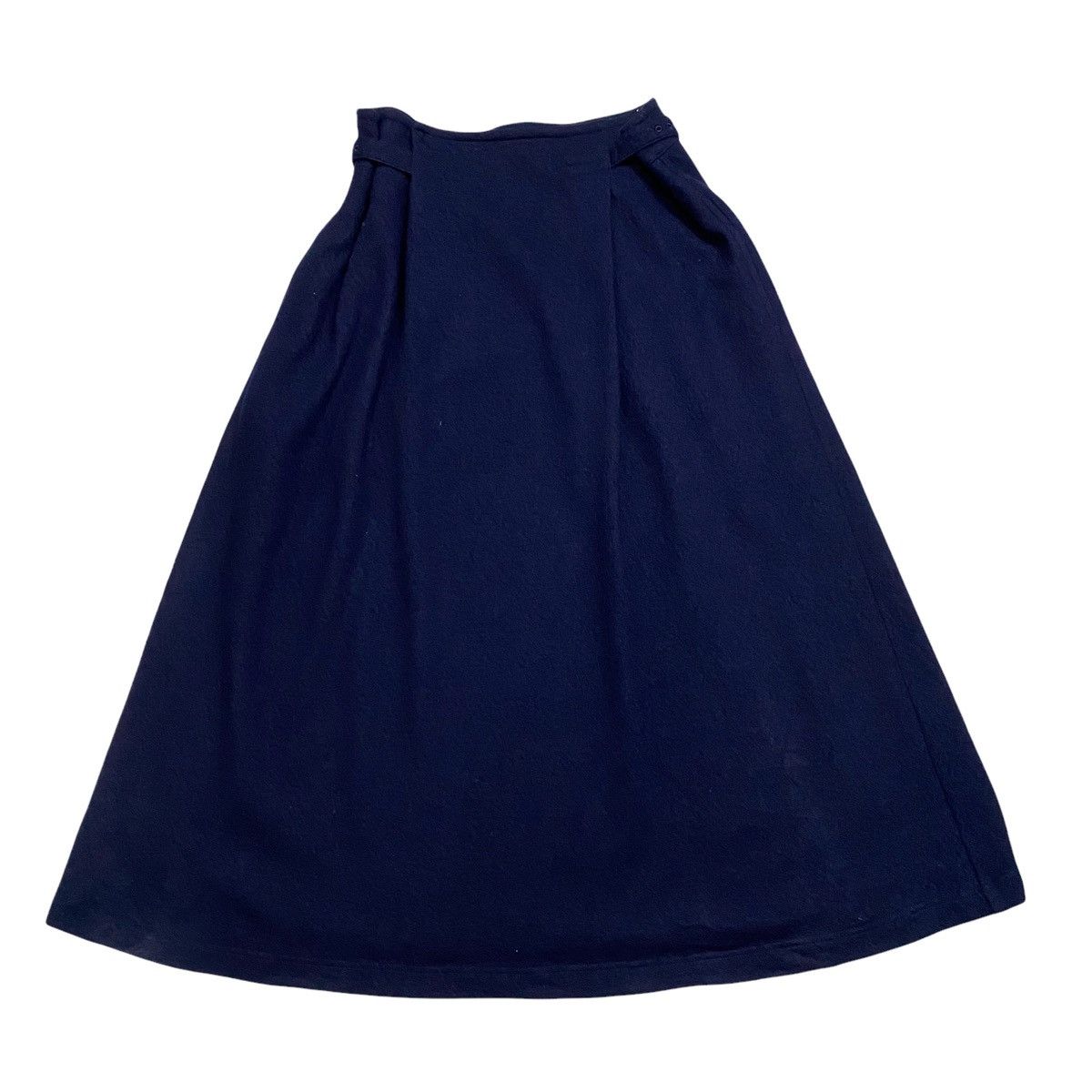 Japanese Brand Y's yohji yamamoto wool long skirt double side buckle Size 30" / US 8 / IT 44 - 5 Thumbnail