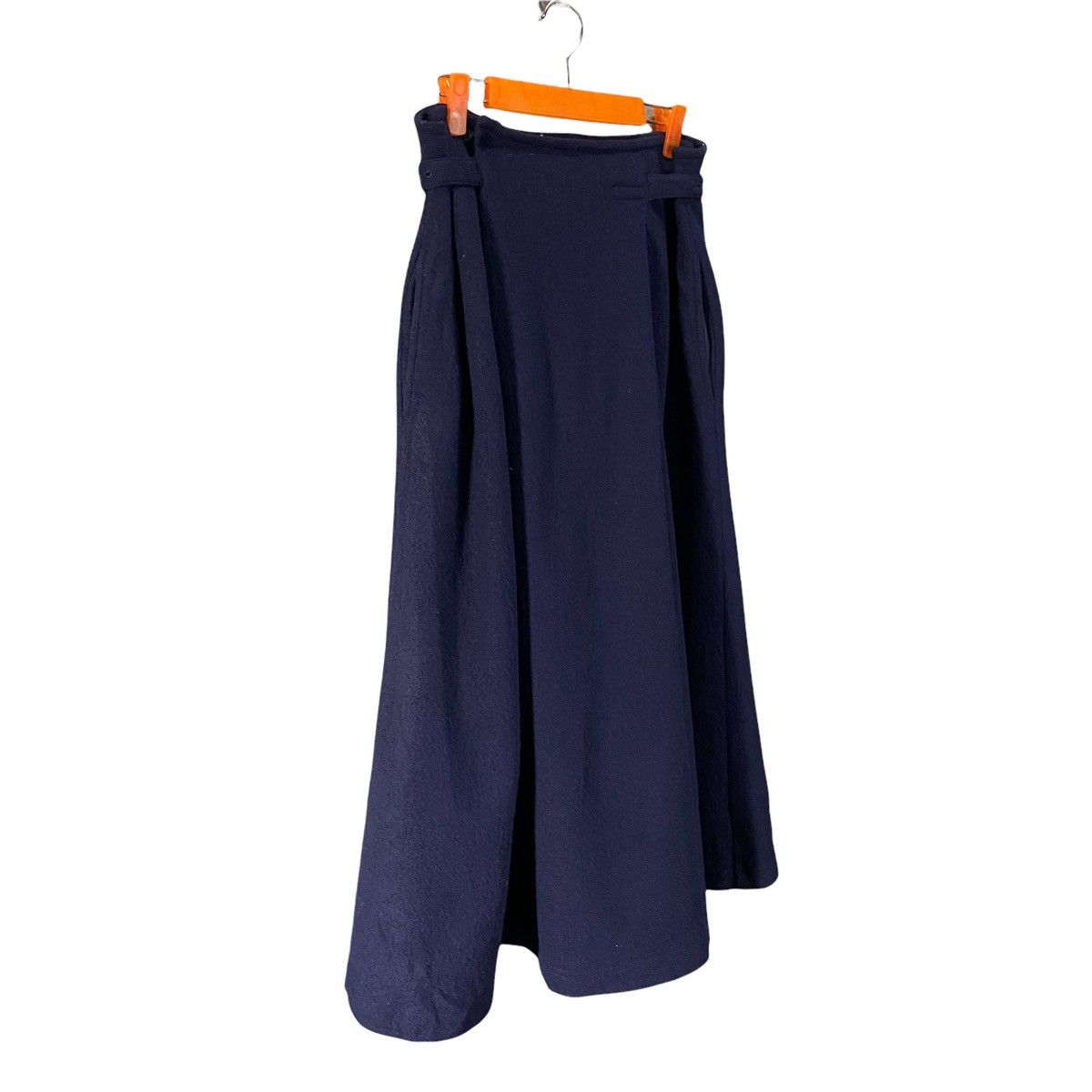 Japanese Brand Y's yohji yamamoto wool long skirt double side buckle Size 30" / US 8 / IT 44 - 3 Thumbnail