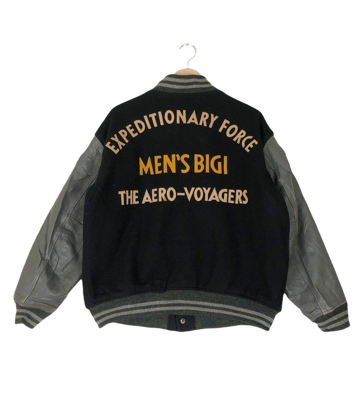 BIGI × Japanese Brand Vintage Men’s Bigi Wool Leather Varsity Jacket Size US L / EU 52-54 / 3 - 1 Thumbnail