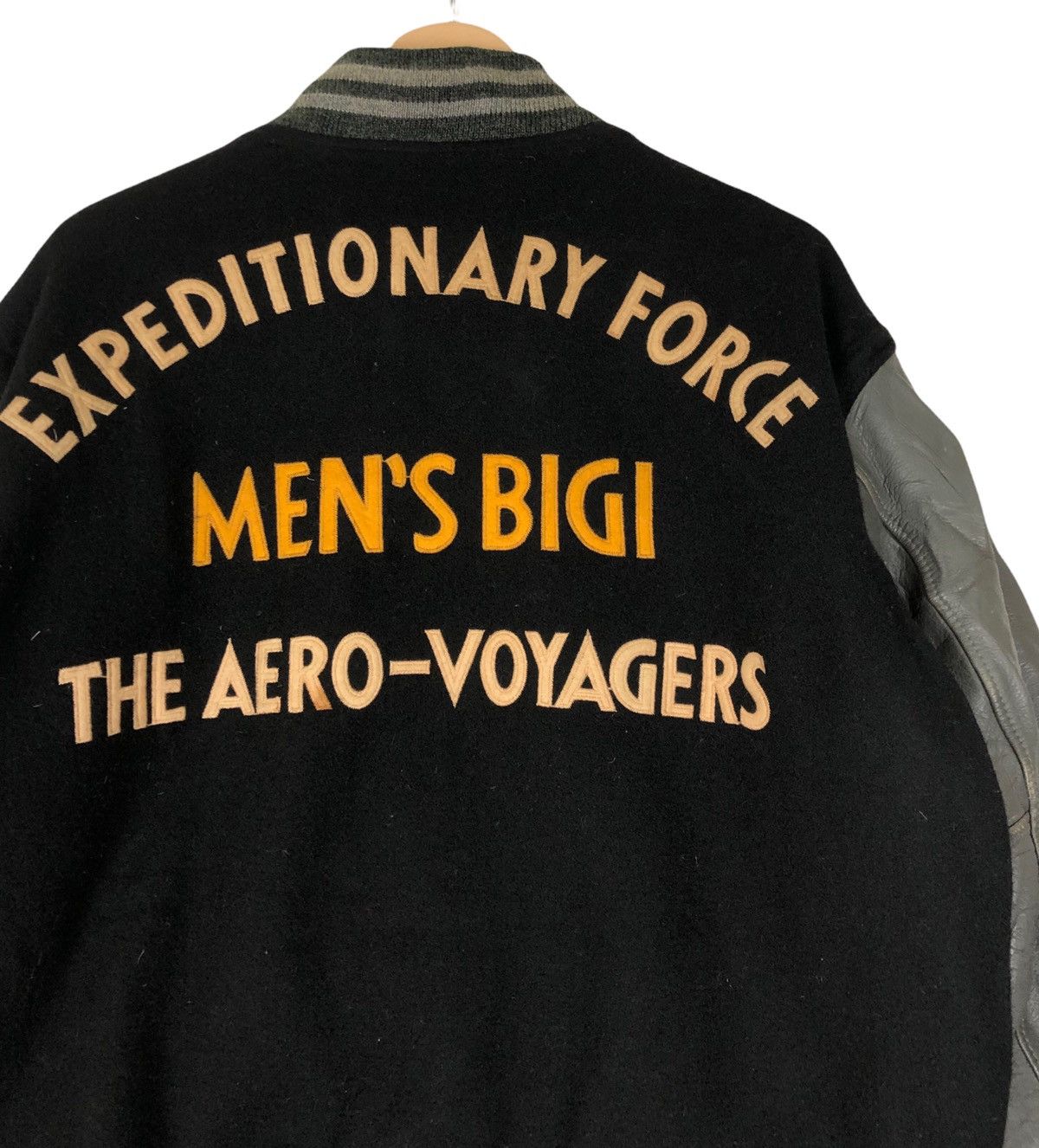 BIGI × Japanese Brand Vintage Men’s Bigi Wool Leather Varsity Jacket Size US L / EU 52-54 / 3 - 6 Thumbnail