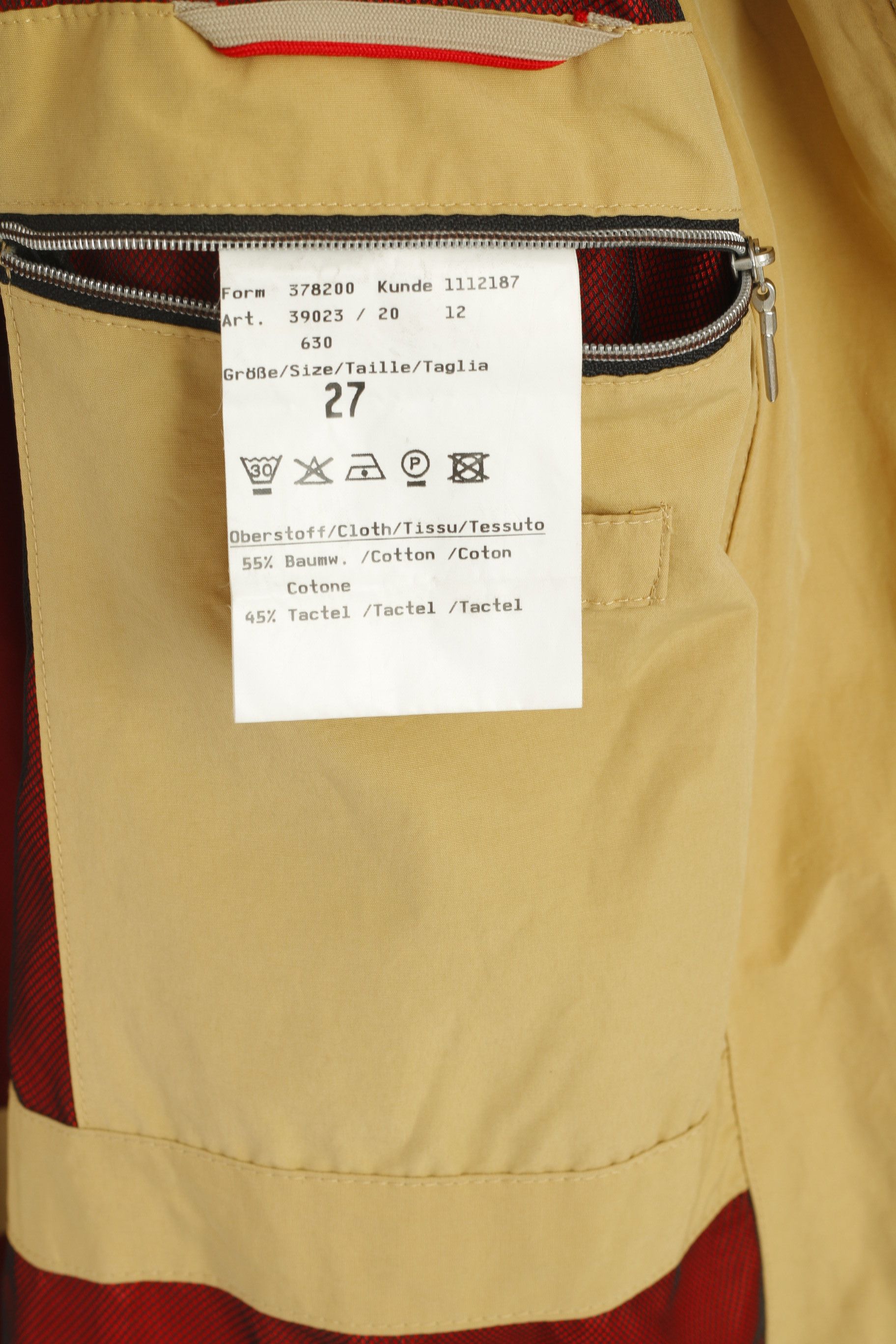 Bugatti Bugatti Gore-Tex Men 27 XL Jacket Camel Full Zipper 1630 Size US XL / EU 56 / 4 - 7 Thumbnail