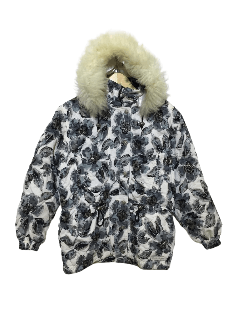 Courreges Courrèges Sport Futur Floral Puffer Jacket w/ Faux Fur Hood Size M / US 6-8 / IT 42-44 - 1 Thumbnail