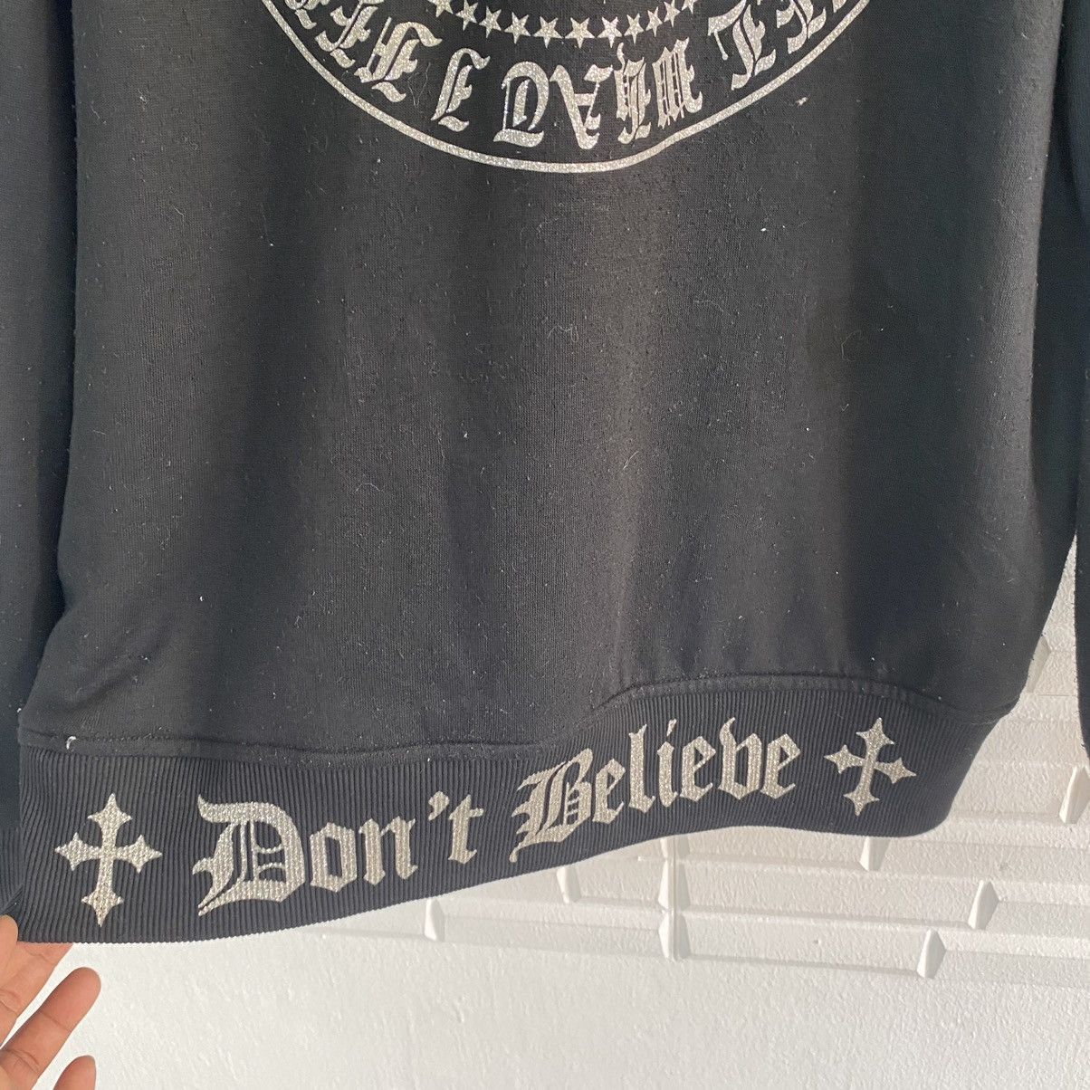 Japanese Brand JAPANESE BRAND INSPIRED CHROME HEARTS FLEECE LINING HOODIE Size US L / EU 52-54 / 3 - 9 Thumbnail