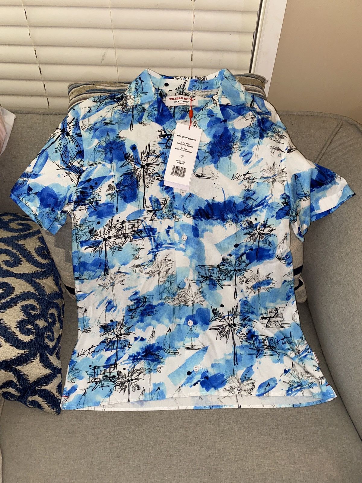 Orlebar Brown Orlebar Brown Nick Turner Travis shirt print Size L NWT Size US L / EU 52-54 / 3 - 1 Thumbnail