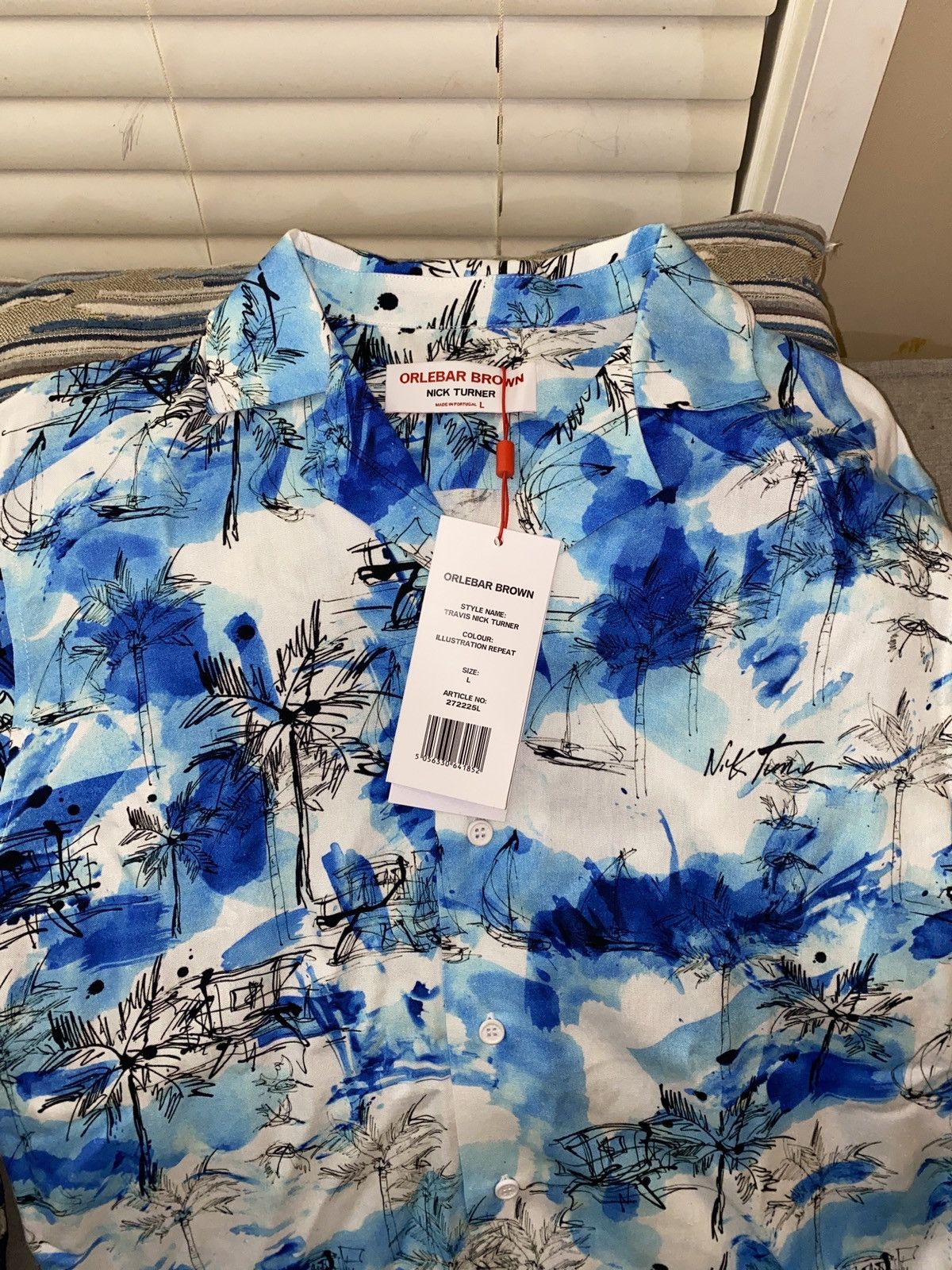 Orlebar Brown Orlebar Brown Nick Turner Travis shirt print Size L NWT Size US L / EU 52-54 / 3 - 3 Thumbnail
