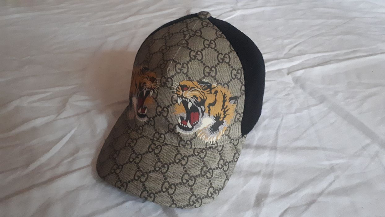 Gucci Tigers Print GG Supreme Baseball Hat