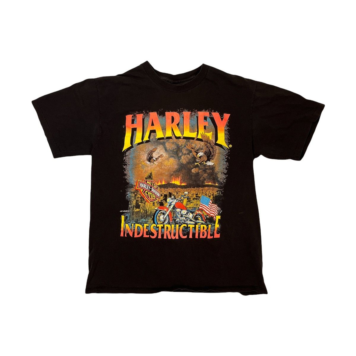 Harley Davidson × Vintage 90s Harley Davidson Indestructible Tee Size US L / EU 52-54 / 3 - 2 Thumbnail