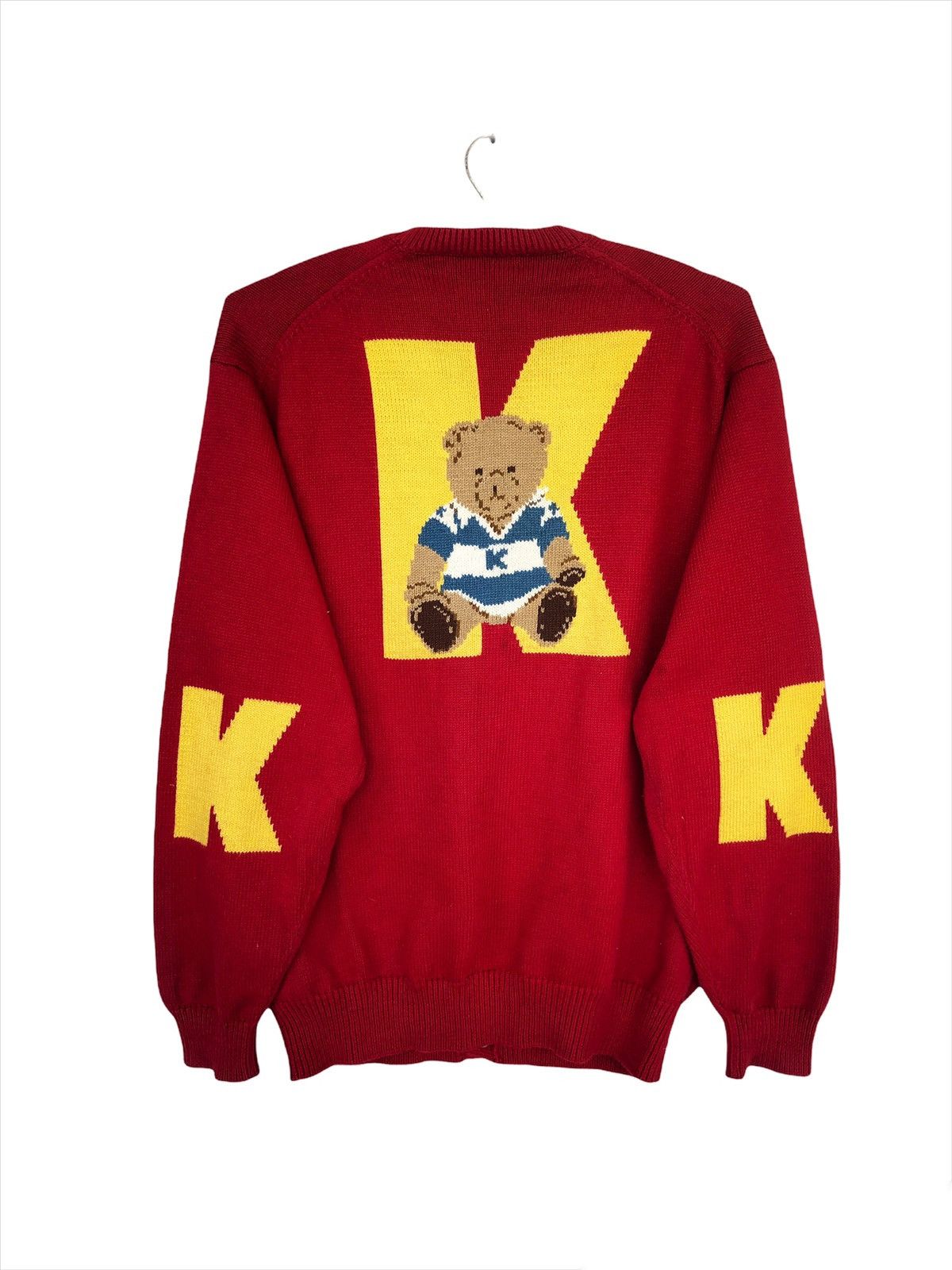 Karl Helmut GRAIL🔥90s Karl Helmut Bear "K" Logo Button Cardigan Sweater Size US L / EU 52-54 / 3 - 2 Thumbnail