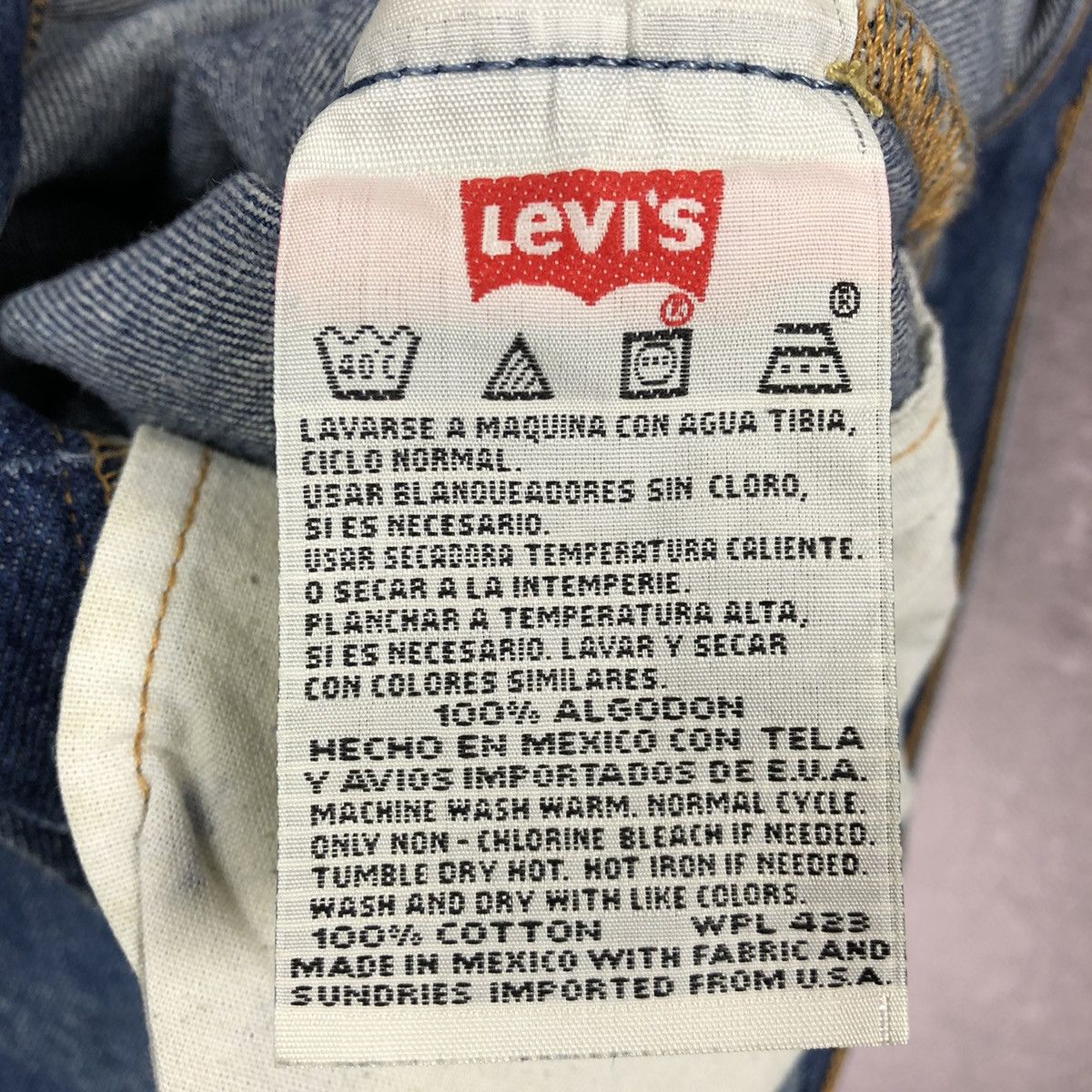 Levi's Vintage 90s Levi’s 34x32 Blue Jeans Made in Mexico Size US 34 / EU 50 - 8 Thumbnail