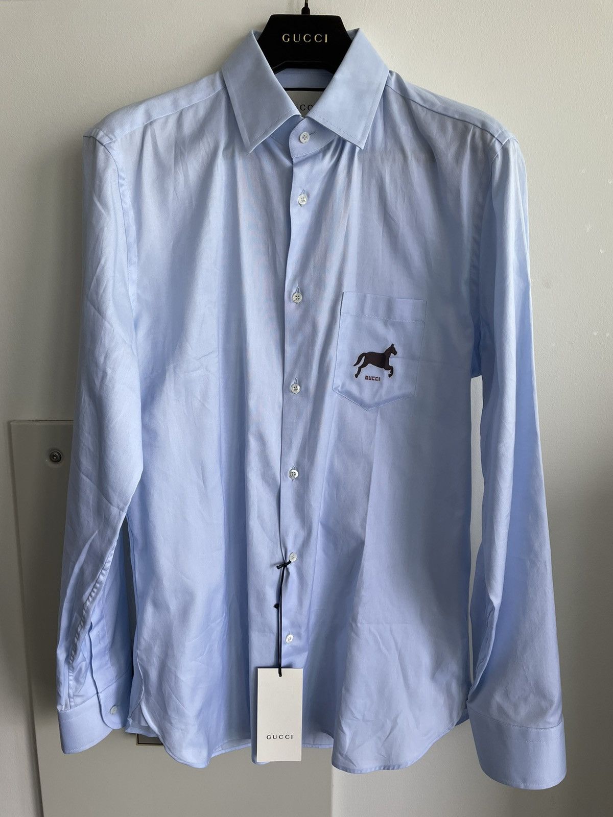 Brand New Gucci Logo Super Runway Iconic Horse Shirt 🐎