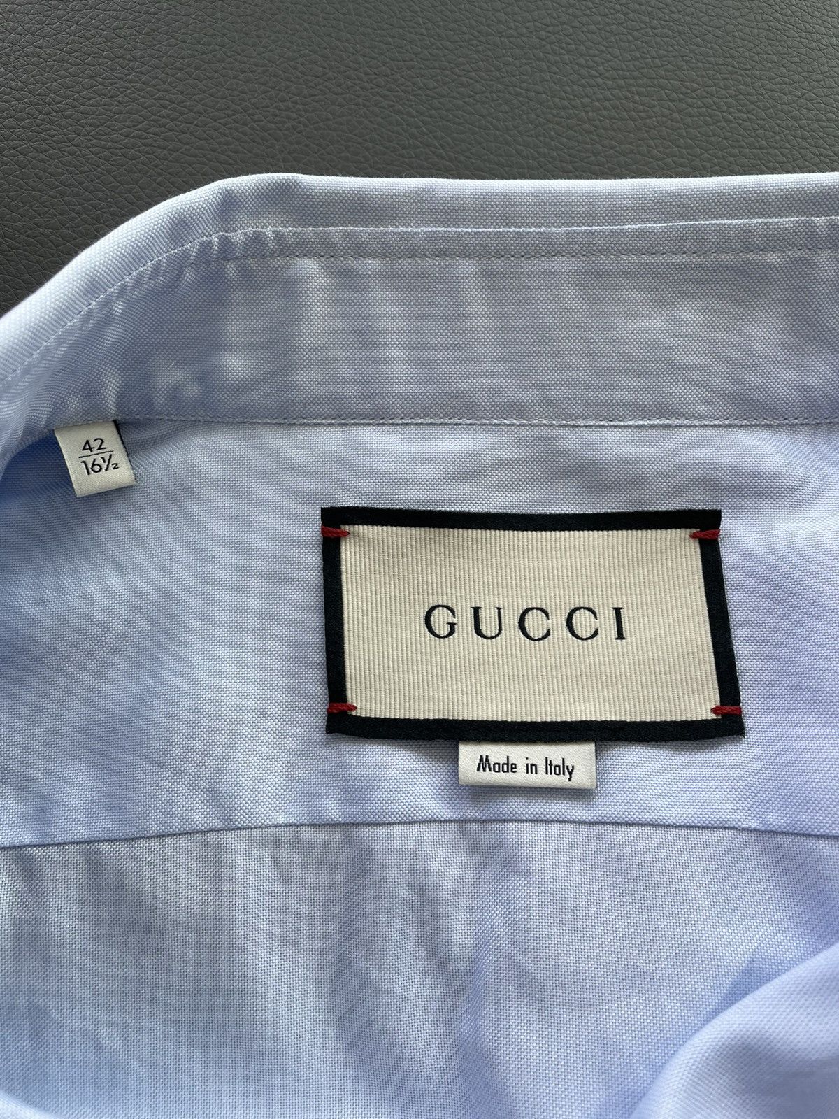 Gucci Limited Rare Super Runway Iconic Horse 🐎 Logo Sky Blue Shirt Size US L / EU 52-54 / 3 - 18 Thumbnail