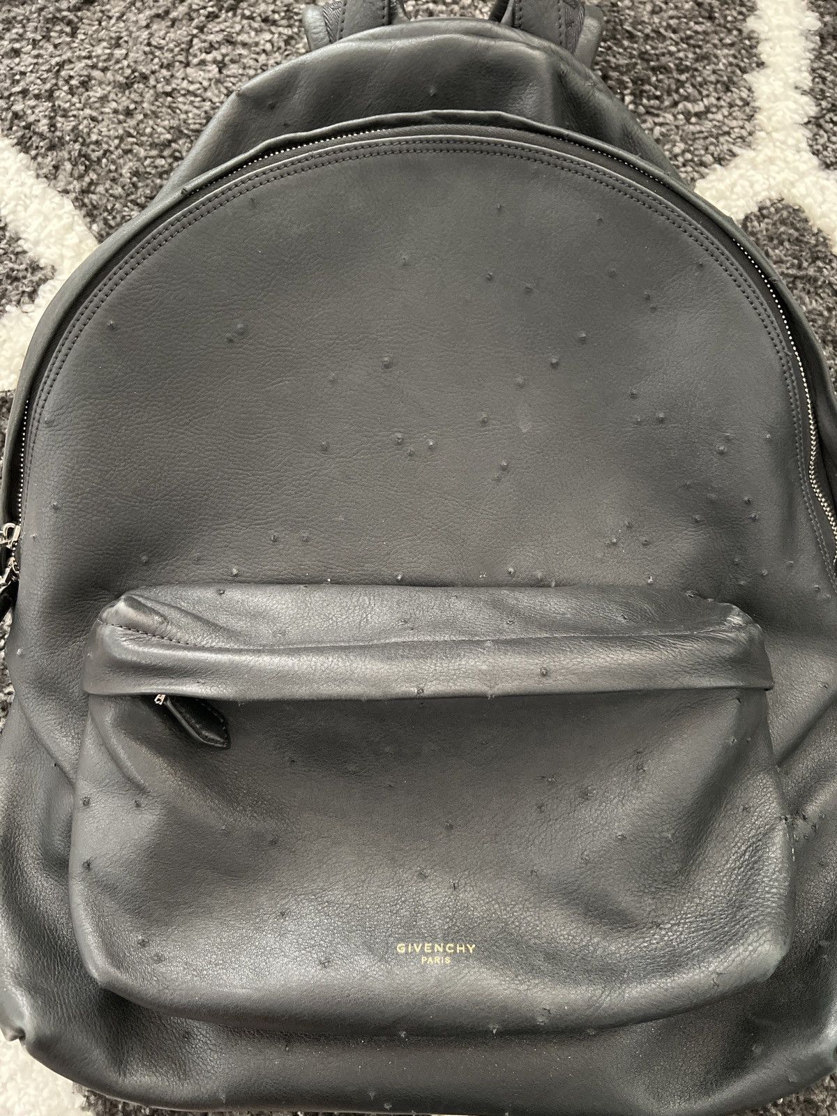 Givenchy Black Leather Destroyed Backpack Size ONE SIZE - 1 Thumbnail