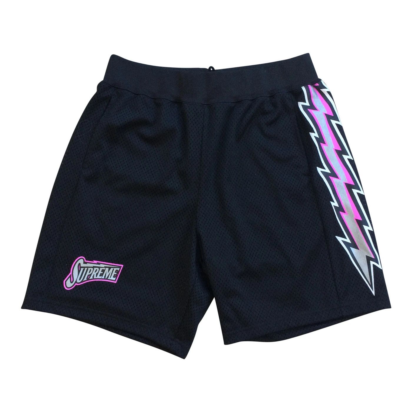 Image of S/s 2018 Supreme Bolt Shorts Small in Black, Men's (Size 30)