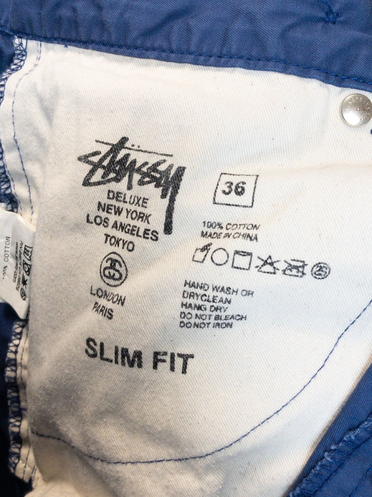 Stussy × Vintage Vintage Stussy Deluxe blue faded pant Size US 36 / EU 52 - 16 Thumbnail