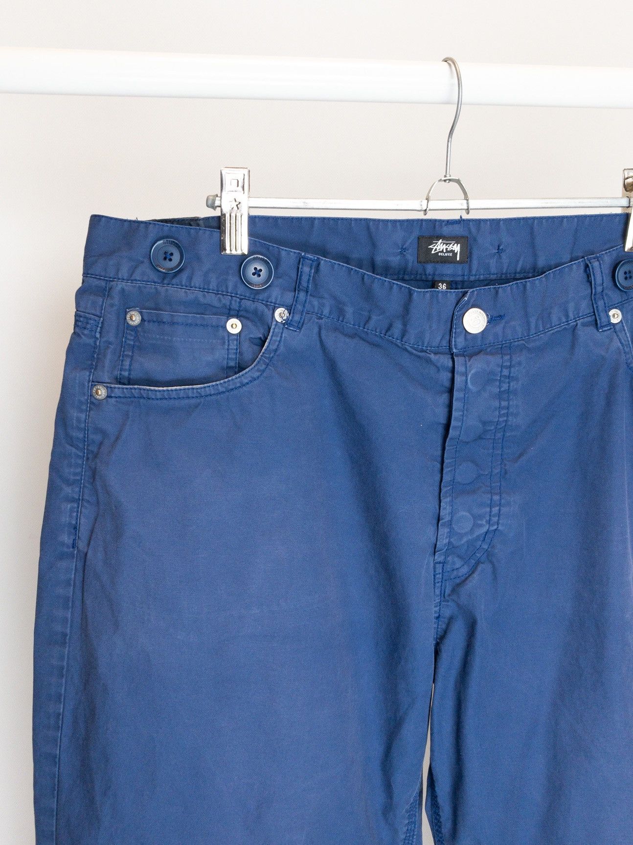 Stussy × Vintage Vintage Stussy Deluxe blue faded pant Size US 36 / EU 52 - 4 Thumbnail
