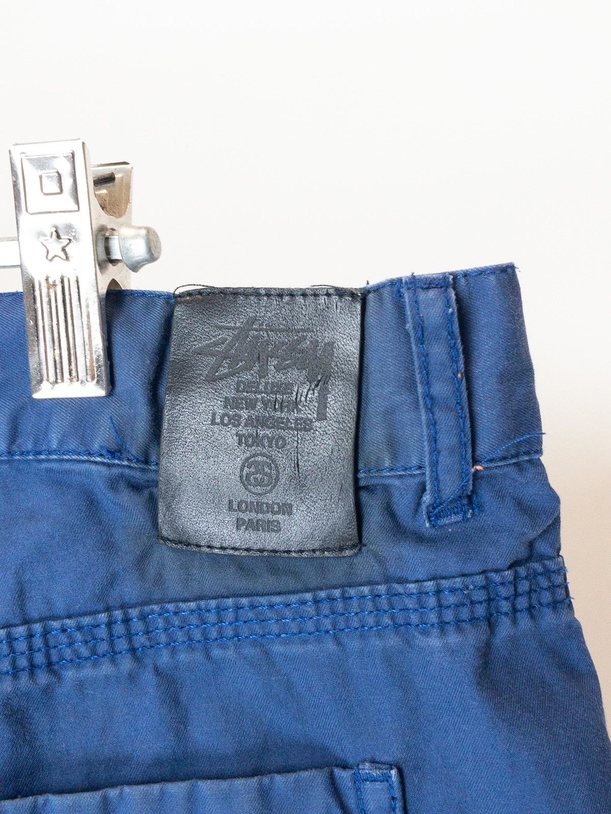 Stussy × Vintage Vintage Stussy Deluxe blue faded pant Size US 36 / EU 52 - 11 Thumbnail
