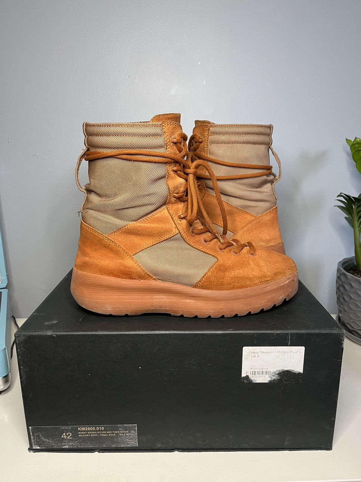 Burnt sienna hotsell yeezy boots