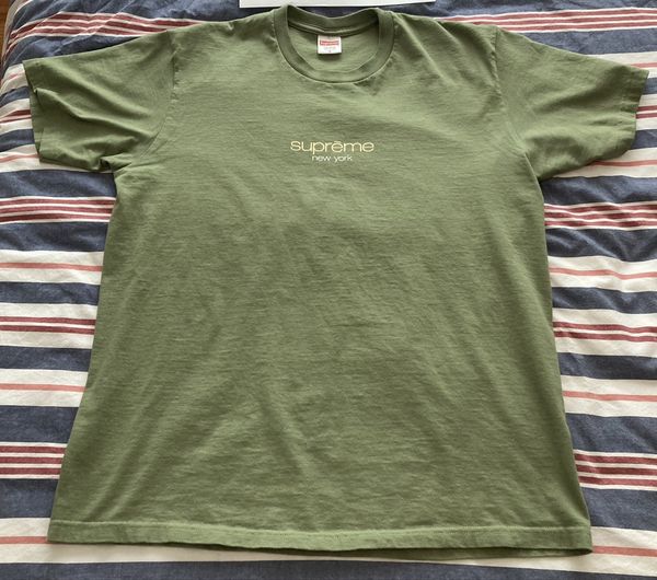 Supreme Supreme Classic Logo Tee Light Olive Size M - worn once