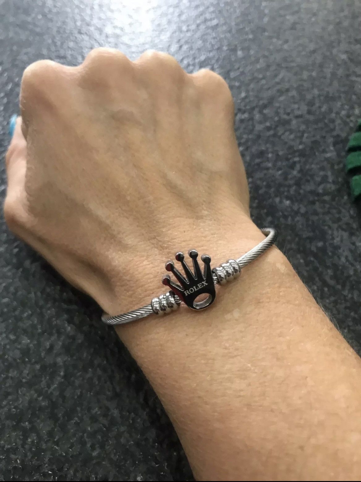 Rolex Vintage Silver Rolex Crown Charm Bracelet Grailed