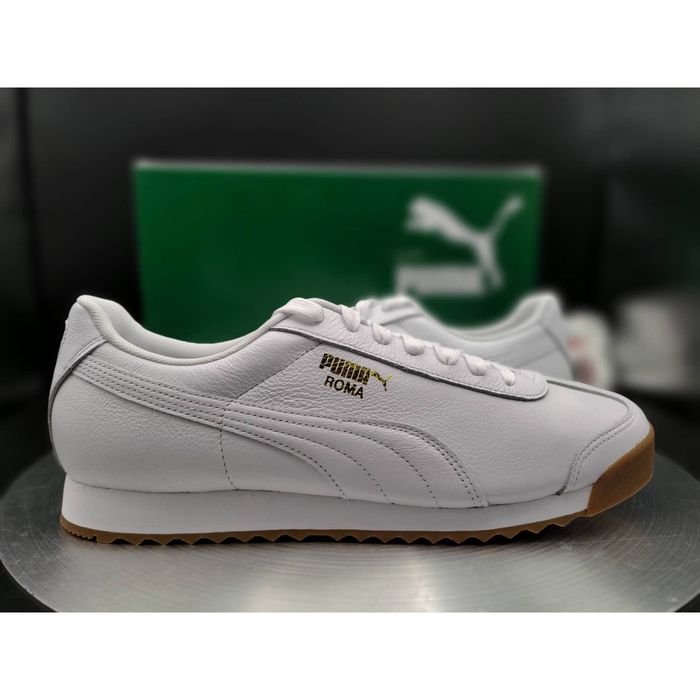 Puma Puma Roma Classic Gum Shoes 'White/Team Gold' Men's Size 12 | Grailed