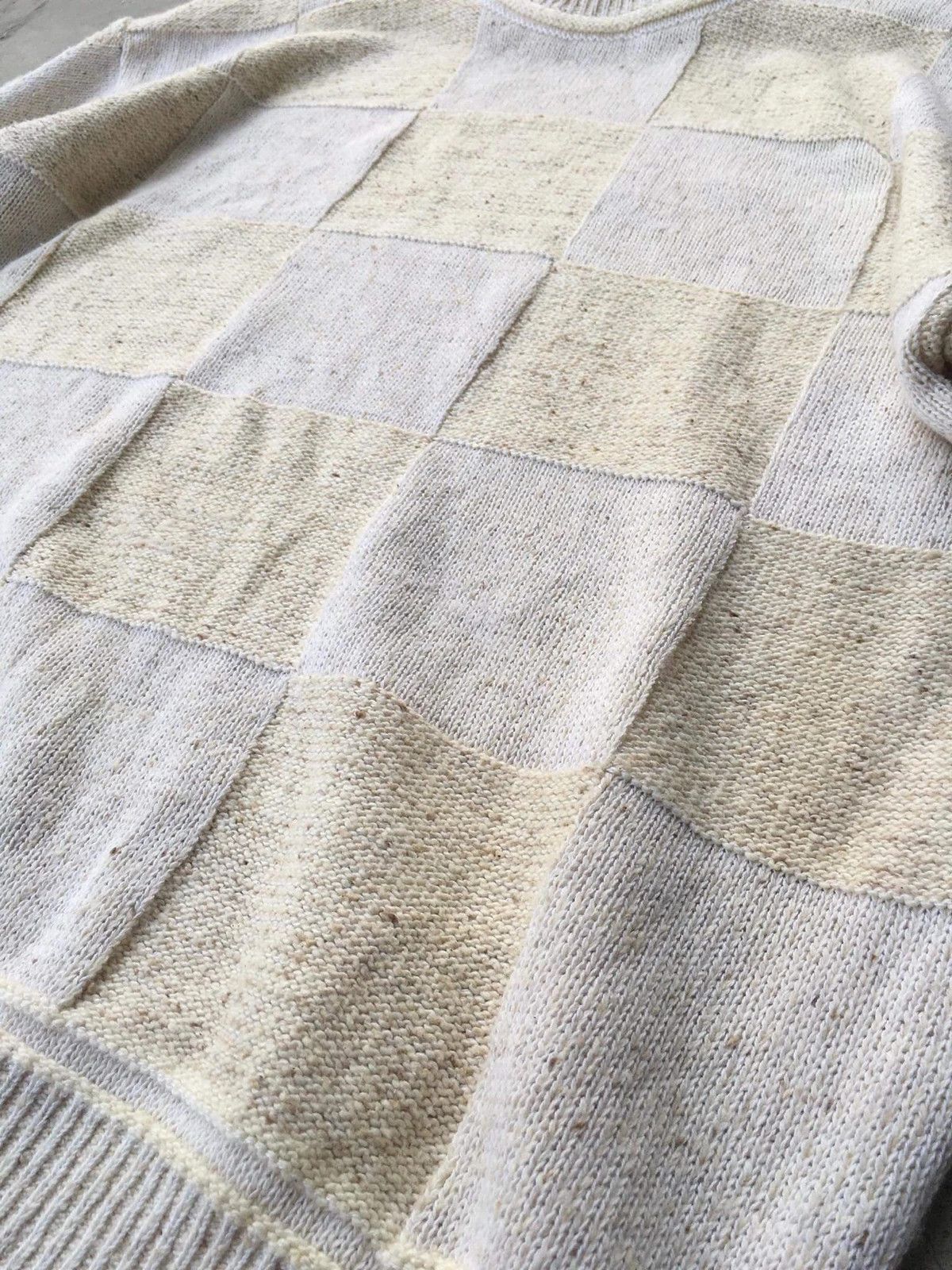 Aran Isles Knitwear × Vintage 📌Japanese DURR Pullover Knitting Box Design Size US M / EU 48-50 / 2 - 4 Thumbnail
