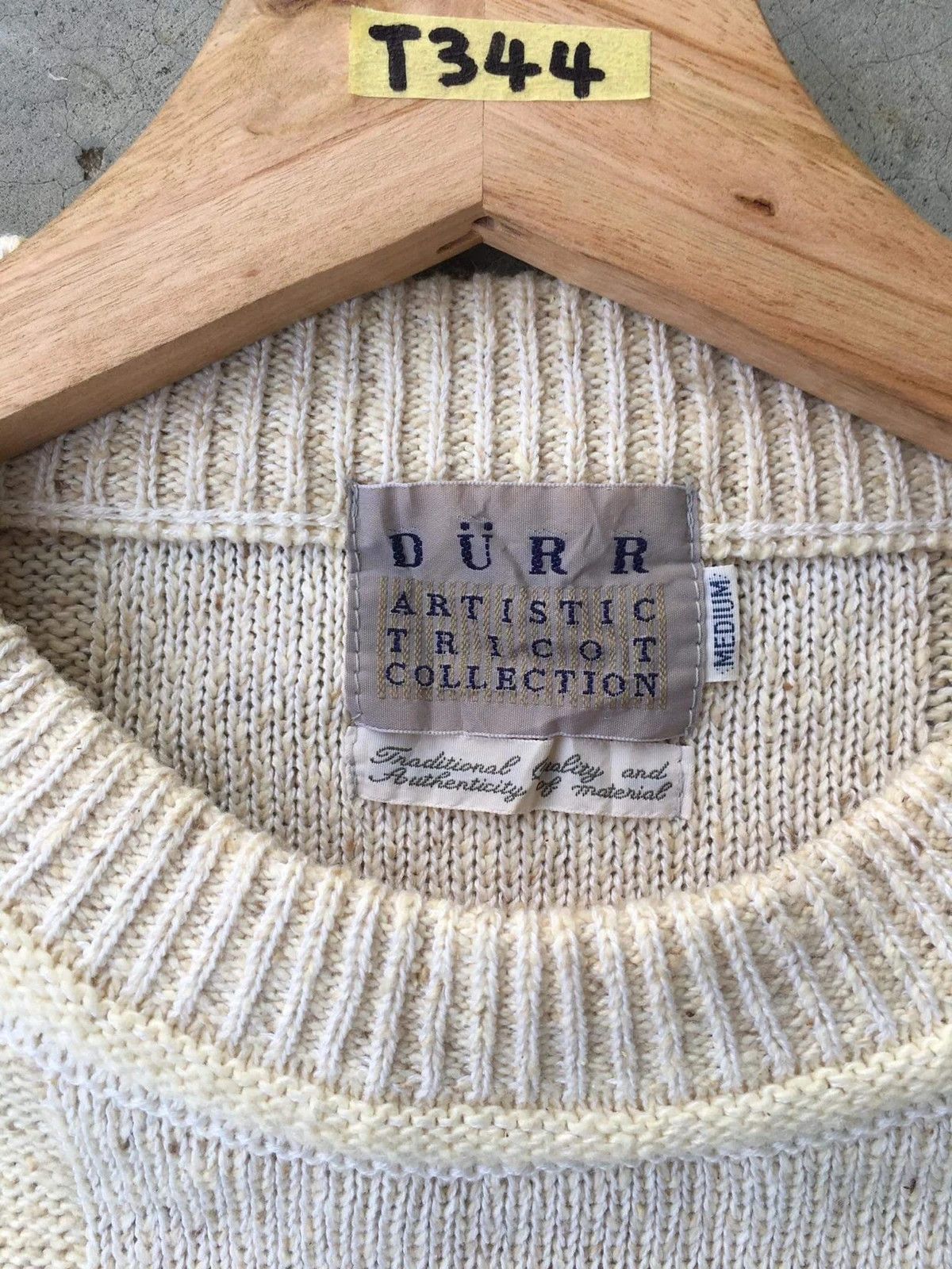 Aran Isles Knitwear × Vintage 📌Japanese DURR Pullover Knitting Box Design Size US M / EU 48-50 / 2 - 6 Thumbnail