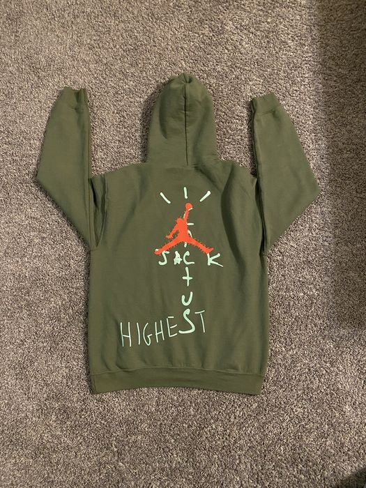 Travis scott jordan cactus jack highest hoodie oliv hot sale