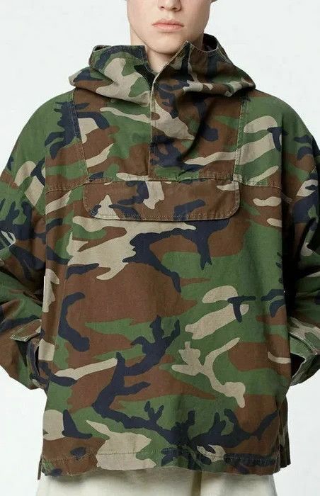 Pacsun FOG Essentials Camo Anorak | Grailed